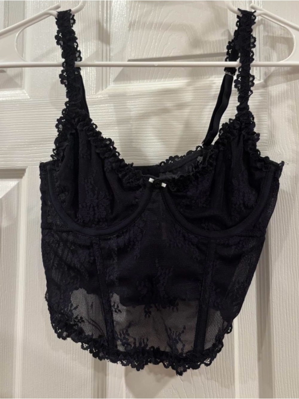 Urban Outfitters Black Lace Bustier Tank